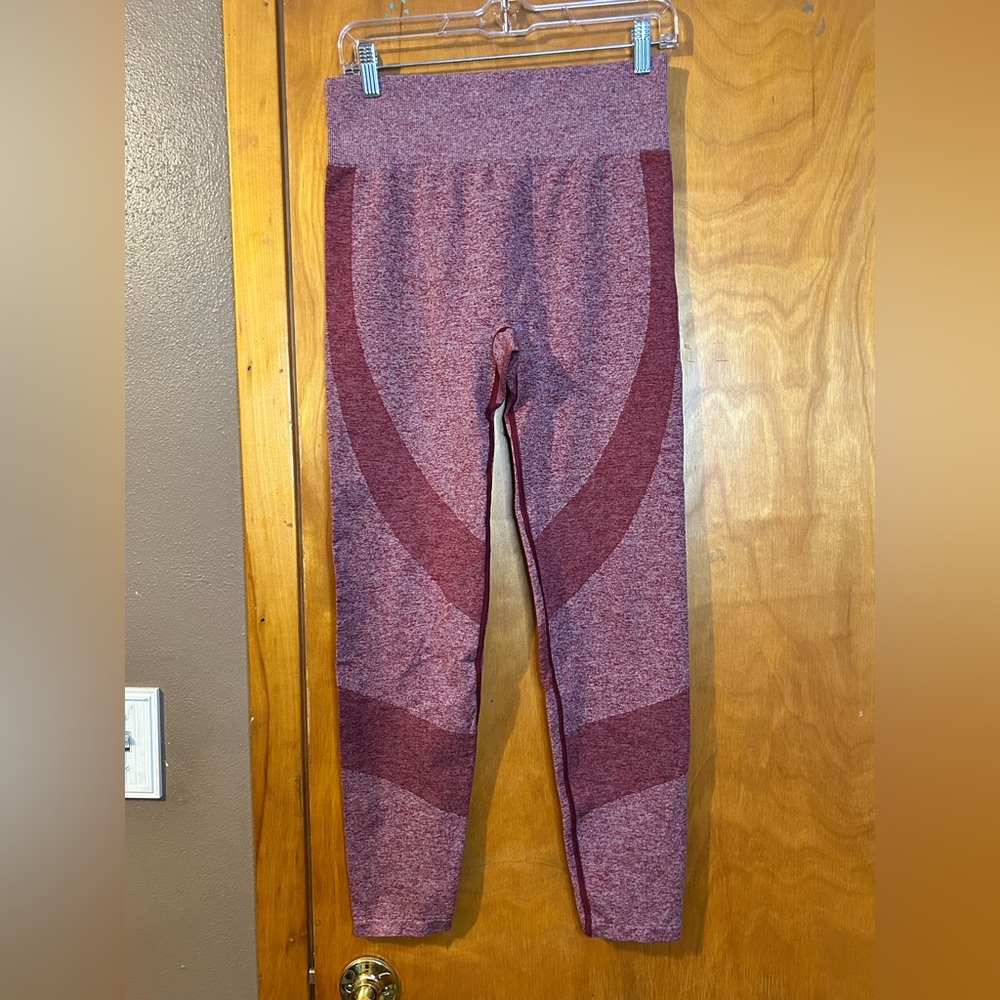 PINK Victoria's Secret Maroon Seamless Leggings